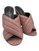 Gucci Shoe Size 37 Dusty Rose Leather Criss Cross Mule Block Heel Sandals Dusty Rose / 37