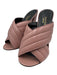 Gucci Shoe Size 37 Dusty Rose Leather Criss Cross Mule Block Heel Sandals Dusty Rose / 37