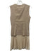 Cartolina Size XS Beige Polyester Blend Fabric Block Accordion Pleats Dress Beige / XS