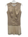 Cartolina Size XS Beige Polyester Blend Fabric Block Accordion Pleats Dress Beige / XS