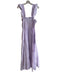 Hill House Size Large Lavender & White Cotton Striped Tiered Stretch Panel Dress Lavender & White / Large