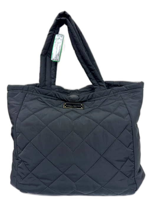 Marc Jacobs Black Nylon Quilted Snap Closure Tote Bag Black / M