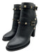 Valentino Shoe Size 37.5 Black Leather Rockstud Pyramid Studs Block Heel Booties Black / 37.5