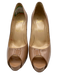 Christian Louboutin Shoe Size 39 Taupe Beige Patent Leather Peep Toe Pumps Taupe Beige / 39