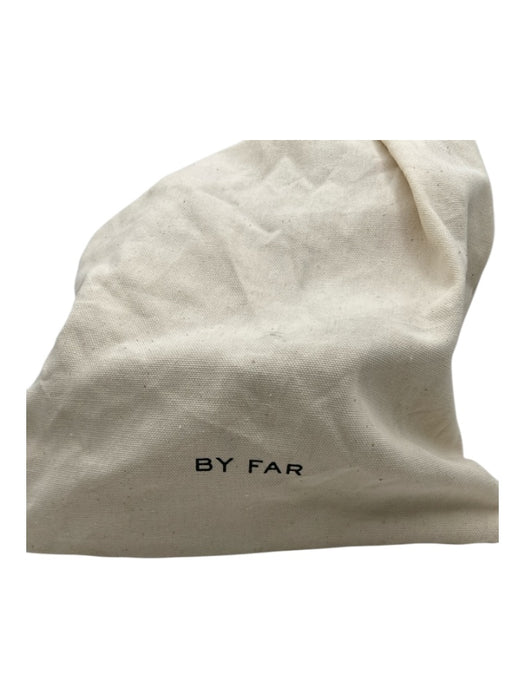 By Far Shoe Size 37 White Leather Ruffle Detail Square Toe Open Toe Mule Sandals White / 37