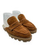 Jimmy Choo Shoe Size 37.5 Brown & Cream Suede & Shearling Slip On Mules Loafers Brown & Cream / 37.5