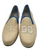 Stubbs & Wooten Shoe Size 8 Beige, White, Blue Straw Woven Embroidered Loafers Beige, White, Blue / 8