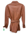 Iris & Ink Size 8 Brown Lamb leather Snaps Long Sleeve Sash Included Jacket Brown / 8