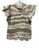 Sea New York Size S Beige & White Cotton Eyelet Detail Yoke Detail Tie Dye Top Beige & White / S