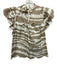 Sea New York Size S Beige & White Cotton Eyelet Detail Yoke Detail Tie Dye Top Beige & White / S