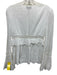 Majorelle Size S White Cotton Long Flare Sleeve Cut Waist Out V Neck Top White / S