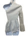 A.L.C. Size 4 White Cotton Blend One Shoulder Mock Neck Smocked Top Top White / 4