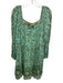 Spell & The Gypsy Size S Green & Yellow Cotton Long Sleeve Floral Dress Green & Yellow / S