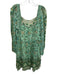 Spell & The Gypsy Size S Green & Yellow Cotton Long Sleeve Floral Dress Green & Yellow / S