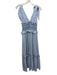 Jonathan Simkhai Size XS Light Blue, Navy & White Cotton Shoulder Tie Dress Light Blue, Navy & White / XS