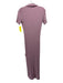 Alix NYC Size M Rose Pink Viscose Blend Short Sleeve V Neck Collar Ribbed Dress Rose Pink / M