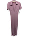 Alix NYC Size M Rose Pink Viscose Blend Short Sleeve V Neck Collar Ribbed Dress Rose Pink / M