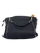 MZ Wallace Black Nylon & Leather Silver Hardware Zip Top Pleat Detail Bag Black / S