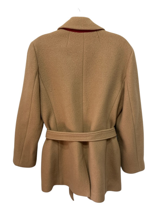 J. Crew Size 8 Camel Brown Wool & Polyamide Open Front Sash Pockets Blazer Coat Camel Brown / 8