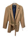 J. Crew Size 8 Camel Brown Wool & Polyamide Open Front Sash Pockets Blazer Coat Camel Brown / 8