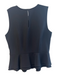 Jose Size L Black Polyester Blend Sleeveless Round Neck Ruffle Detail Top Black / L