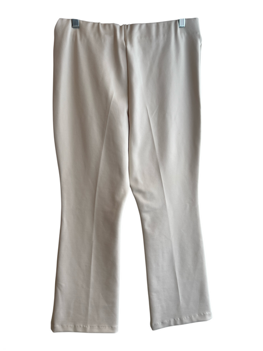 Ann Mashburn Size M Cream Viscose Blend Elastic Waist solid color Pants Cream / M