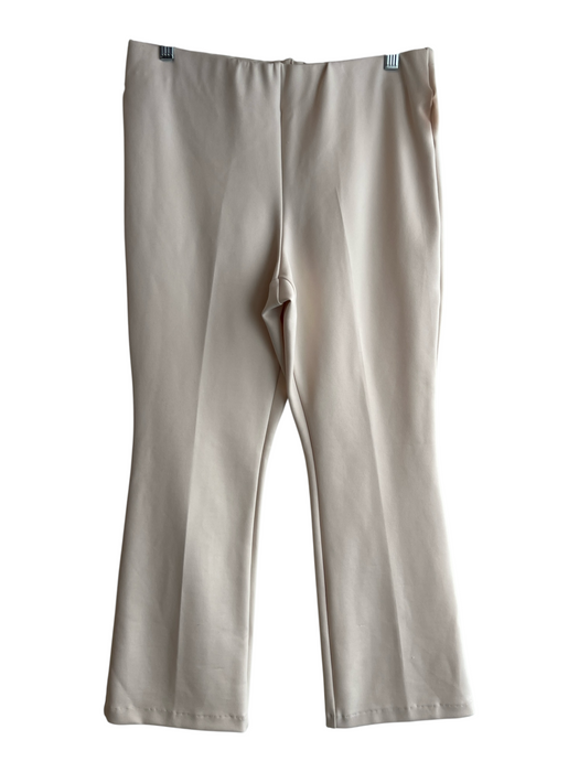 Ann Mashburn Size M Cream Viscose Blend Elastic Waist solid color Pants Cream / M