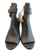 Vince Shoe Size 39 Grey Leather open toe Side Zip Ankle Length Block heel Shoes Grey / 39