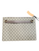 Gucci Brown Canvas & Leather Zip Fly Gucci Monogram Patch Detail Square Bag Brown / M