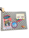 Gucci Brown Canvas & Leather Zip Fly Gucci Monogram Patch Detail Square Bag Brown / M
