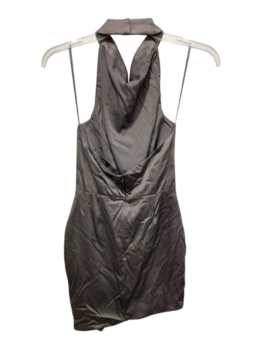 Elliatt Size M Taupe Gray Polyester Sleeveless Neck Strap Open Back Midi Dress Taupe Gray / M