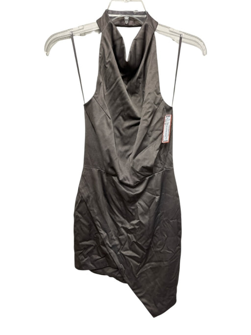 Elliatt Size M Taupe Gray Polyester Sleeveless Neck Strap Open Back Midi Dress Taupe Gray / M