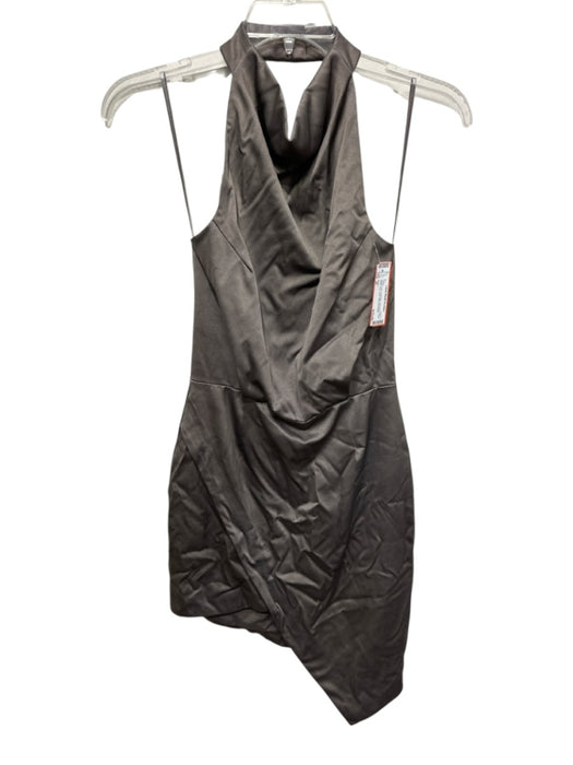 Elliatt Size M Taupe Gray Polyester Sleeveless Neck Strap Open Back Midi Dress Taupe Gray / M