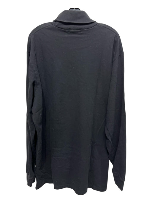 Polo Size XXL Black Cotton Solid Turtleneck Men's Long Sleeve Shirt Black / XXL