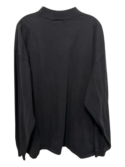 Rawlings Size 2XL Black Cotton Blend Solid T shirt Men's Long Sleeve Shirt Black / 2XL