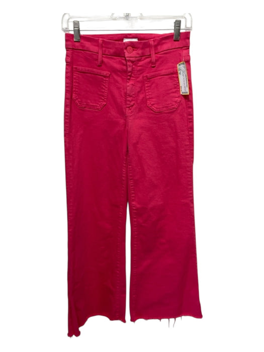 Mother Size 25 Pink Cotton High Rise zip fly Wide Leg Jeans Pink / 25