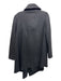 All Saints Size 4 Black & Gray Wool Blend Herringbone Side Clasp Raw Edge Coat Black & Gray / 4