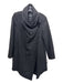 All Saints Size 4 Black & Gray Wool Blend Herringbone Side Clasp Raw Edge Coat Black & Gray / 4