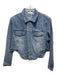 Pixie Market Size L Med Wash Cotton Denim Button Front Patch Pocket Jacket Med Wash / L