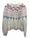 Love Shack Fancy Size Small Cream, Pink & Gray Alpaca Blend Rib Knit Cardigan Cream, Pink & Gray / Small