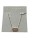 Kendra Scott Pink & Gold Metal Stone Hexagon Prong Setting Necklace Pink & Gold