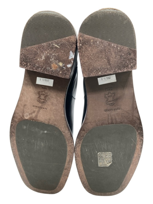 Tory Burch Shoe Size 8.5 Black Leather Square Toe Elastic Back Chelsea Boots Black / 8.5