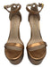 Stuart Weitzman Shoe Size 7.5 Copper Bronze Leather Platform Ankle Strap Pumps Copper Bronze / 7.5