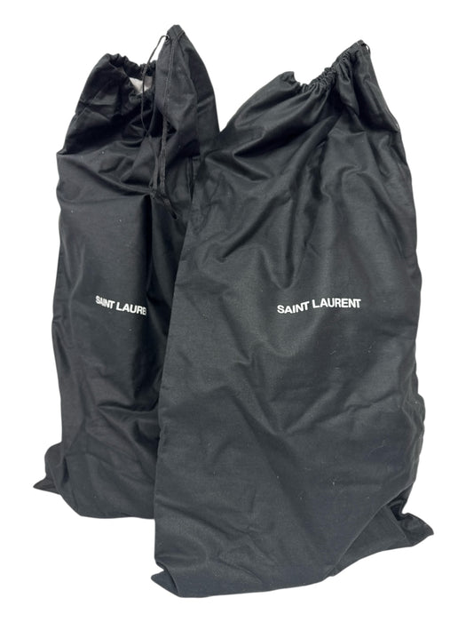 Yves Saint Laurent Shoe Size 38.5 Black Velvet Pointed Toe Block Heel Boots Black / 38.5