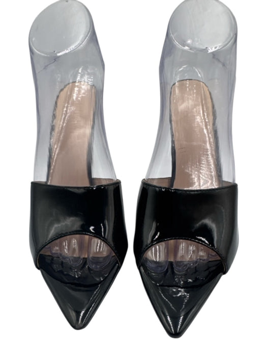 Femme Los Angeles Shoe Size 38 Black Patent Leather open toe Pointed Toe Sandals Black / 38