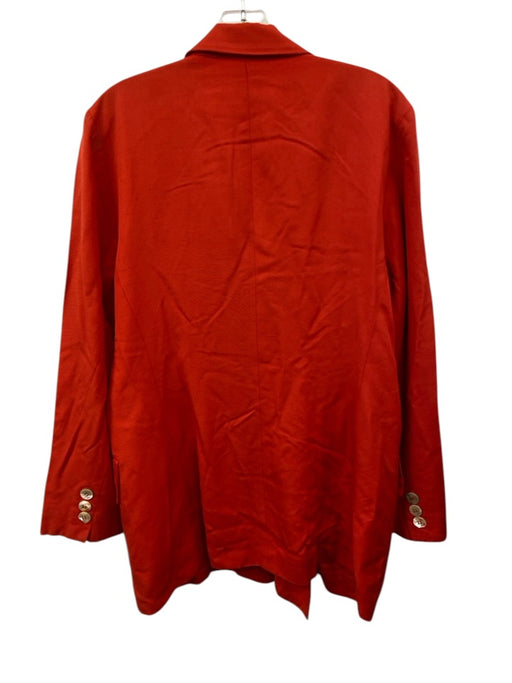 Christian Dior Size 10 Red Mother of Pearl Buttons Double Breasted Blazer Jacket Red / 10