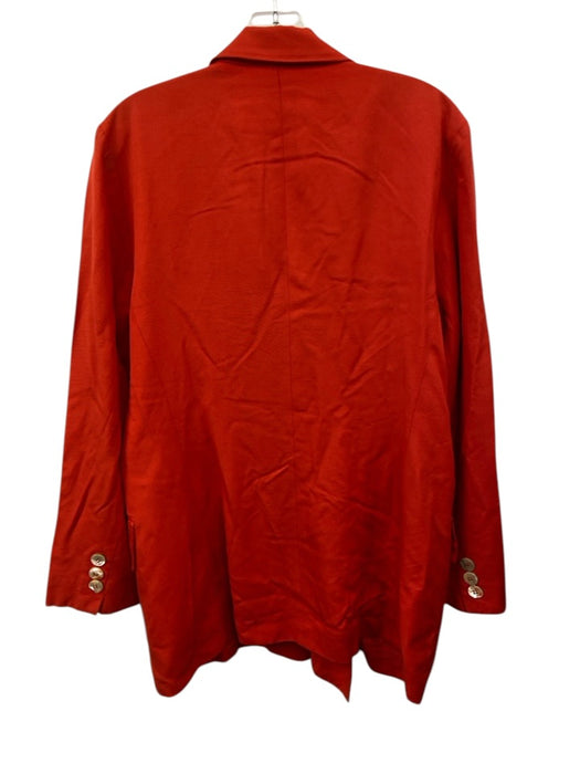 Christian Dior Size 10 Red Mother of Pearl Buttons Double Breasted Blazer Jacket Red / 10