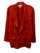 Christian Dior Size 10 Red Mother of Pearl Buttons Double Breasted Blazer Jacket Red / 10
