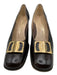 Salvatore Ferragamo Shoe Size 8.5 Brown Leather Snake Embossed Round Toe Shoes Brown / 8.5