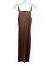 Halston Heritage Size S Gold Polyester Shimmer Sleeveless Square Neck Dress Gold / S